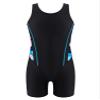 iiniim Kids Girls One-Piece Swimsuits Rash Guard Water Sport Short Boyshorts Tankini Bathing Suit Blue Camouflage&Black 16 Years view 1