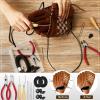 Lanties Glove Relacing Kit for Baseball or Softball Mitts Baseball Care Kit Include 2 Strips 78.74 inch Lace Drawstring Threader 4 Glove Locks 5 Lacing Tools with Box(Black) view 3