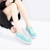 Obtaom Women's Play Fashion Sneaker Comfortable Canvas Slip on Shoes Washed Canvas FlatsLight GreenUS9 view 2