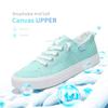 Obtaom Women's Play Fashion Sneaker Comfortable Canvas Slip on Shoes Washed Canvas FlatsLight GreenUS9 view 4