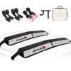 Abahub Soft Roof Rack Pads with 2 Tie Down Straps, 2 Tie Down Ropes, 2 Hood Loops and Storage Bag, for Surfboard, Kayak, Canoe, Heavy Duty Universal Car Roof Racks System (White EVA) view 1
