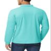 MAGCOMSEN Mens Shirts Long Sleeve Work Shirts for Men Casual Golf Shirts Quick Dry Shirts Summer Shirts Golf Polo Shirts for Men Polo Shirts for Men Shirts for Men Fall Shirts Water Blue view 2
