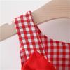 2PCS Summer Baby Girls Clothes Outfit Sets Toddler Bow Floral Plaid Print Sundress Sleeveless Dress + Hat Set 0-3 Years (Red, 18-24 Months) view 3
