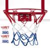 XXXYYY Mini Basketball Net Replacement 8 Loop [2 Pack], Vibrant Color, for Indoor Door/Room Walls 8"-10.25" Hoop - Red White and Blue view 1