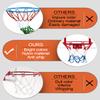 XXXYYY Mini Basketball Net Replacement 8 Loop [2 Pack], Vibrant Color, for Indoor Door/Room Walls 8"-10.25" Hoop - Red White and Blue view 3