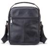 Leather Shoulder Crossbody Bag for Men Business Messenger Briefcase Handbag Phone Wallet Tote Casual Daypack with Phone Cable Hole (Black) view 3
