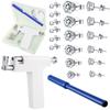 Hicarer Ear Piercing Gun Kit Professional Ear Piercing Machine with 12 Pairs stainless steel Earrings Studs Tool Set for At Home Salon Earlobe Cartilage Helix Tragus(White) view 1