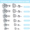 Hicarer Ear Piercing Gun Kit Professional Ear Piercing Machine with 12 Pairs stainless steel Earrings Studs Tool Set for At Home Salon Earlobe Cartilage Helix Tragus(White) view 2
