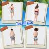 Family Matching Swimsuits Mom and Me One-Piece Swimwear Couples Bathing Suit Leaves Floral Print Beachwear view 2