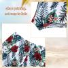 Family Matching Swimsuits Mom and Me One-Piece Swimwear Couples Bathing Suit Leaves Floral Print Beachwear view 3