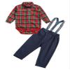 YiZYiF Baby Boys Clothes Dress Shirt with Bowtie + Suspender Pants Toddlers 4PCS Clothing Set Type A 3-4 Years view 1