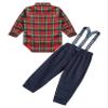 YiZYiF Baby Boys Clothes Dress Shirt with Bowtie + Suspender Pants Toddlers 4PCS Clothing Set Type A 3-4 Years view 2