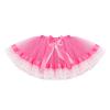 Baby Girl's First Birthday Outfit Flower Printed Cotton Short Sleeve Romper Bodysuit Princess Tutu Tulle Lace Skirt Crown Headband 3pcs Set One Year Old Party Cake Smash Photo Props Pink One view 4
