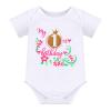 Baby Girl My 1st Birthday Outfit Cotton Short Sleeve Romper Bodysuit Princess Tutu Tulle Skirt Crown Headband 3pcs Set One Year Old Party Cake Smash Photo Props Hot Pink - My 1st Birthday 1 Year view 2