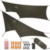 Onewind 1210 ft Hexagon Hammock Rain Fly, Waterproof Lightweight and Durable Silnlyon Camping Hammock Tarp for Backpacking and Hiking, Complete Accessories, OD Green view 1