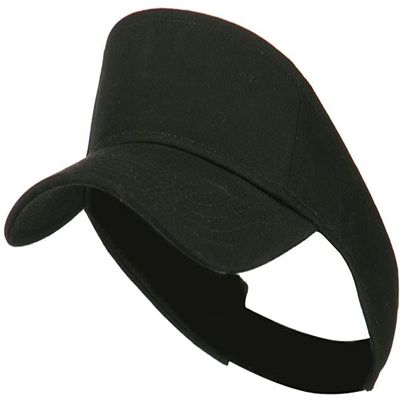 Ashen Fane Unisex Adjustable Cotton Sun Visor, Black