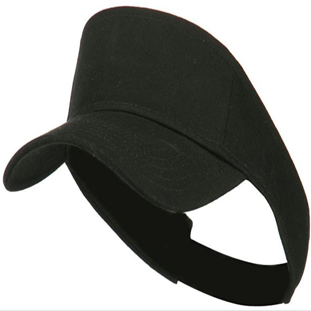 Ashen Fane Unisex Adjustable Cotton Sun Visor, Black