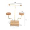 FAUUCHE JF-XUAN Display Case Brief Solid Wood Metal Earrings Display Holder Jewelry Showcase Earring Ring Combination Frame view 2