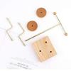 FAUUCHE JF-XUAN Display Case Brief Solid Wood Metal Earrings Display Holder Jewelry Showcase Earring Ring Combination Frame view 3