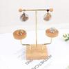 FAUUCHE JF-XUAN Display Case Brief Solid Wood Metal Earrings Display Holder Jewelry Showcase Earring Ring Combination Frame view 4