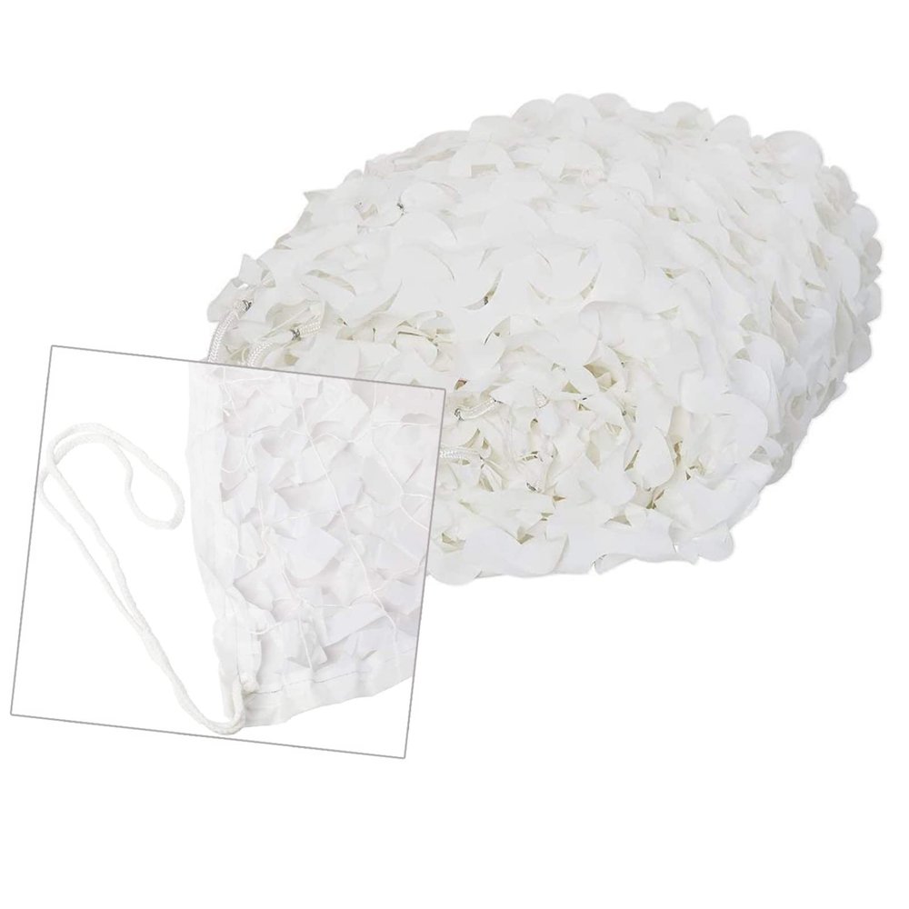 YHBZ Custom Camo Net/Camouflage Netting,White -210D Oxford Fabric,Hide Military Army Camo Netting,for Party Decorations Hunting Shooting,Lightweight Waterproof,2x5m(7 * 16ft)