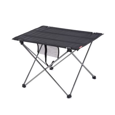 NENAGGE Portable Folding Camping Table 1 Pack, Folding Side Table Aluminum Splicable Picnic Table for Outdoor Cooking, Hiking, Travel, Picnic,Black,S