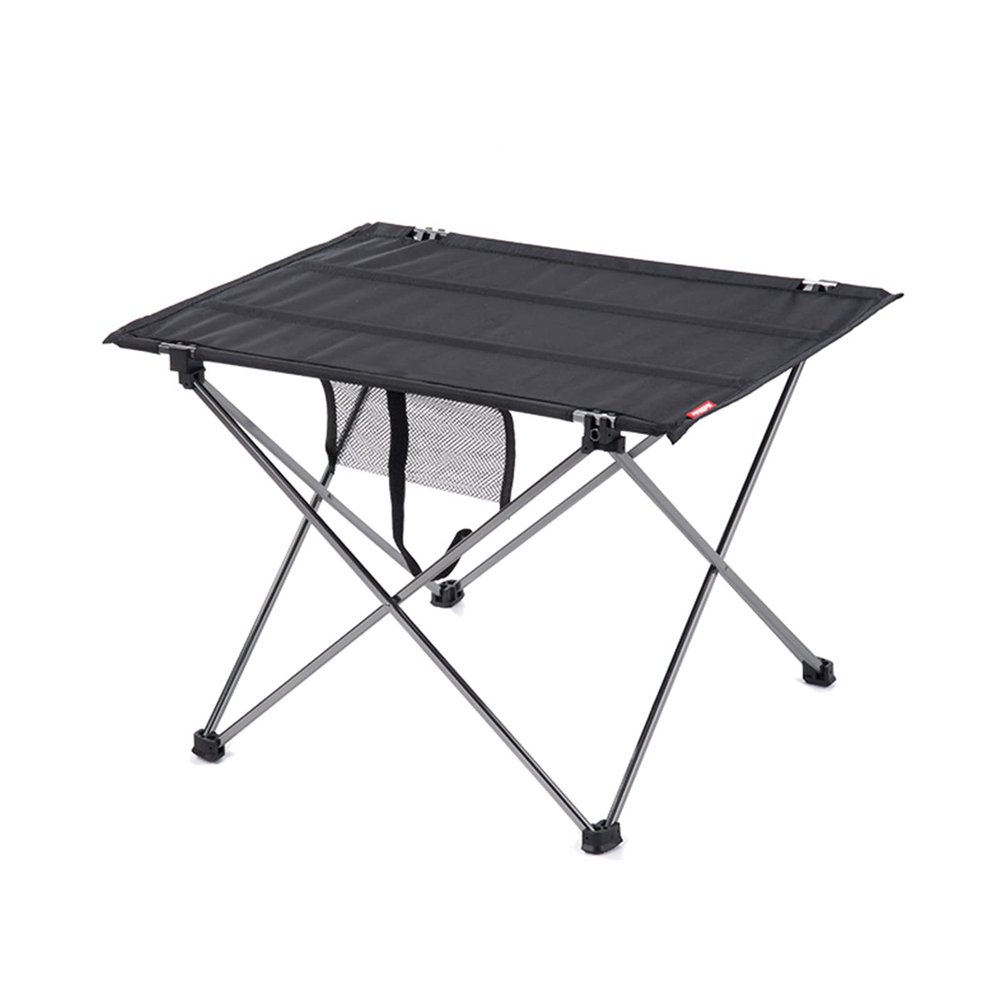 NENAGGE Portable Folding Camping Table 1 Pack, Folding Side Table Aluminum Splicable Picnic Table for Outdoor Cooking, Hiking, Travel, Picnic,Black,S