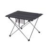 NENAGGE Portable Folding Camping Table 1 Pack, Folding Side Table Aluminum Splicable Picnic Table for Outdoor Cooking, Hiking, Travel, Picnic,Black,S view 1