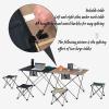 NENAGGE Portable Folding Camping Table 1 Pack, Folding Side Table Aluminum Splicable Picnic Table for Outdoor Cooking, Hiking, Travel, Picnic,Black,S view 4