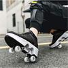 Deformation Roller Shoes Male and Female Skating Shoes Quad Roller Skates Kick Rollers Shoes Retractable Adults/Kids,Invisible Pulley Shoes Skates with Double-Row Outdoor Sneakers view 2