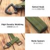 Azarxis Tactical Glove Holder Molle Key Ring Gear Clip Keychain Keeper Belt Hanging 360 Degrees Rotate Hook with Molle Webbing Attachments for Backpack Bag Camping Hiking Climbing (Black - Pack of 4) view 3