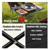 NENAGGE Folding Table Portable Small Camping Table Ultra Light Folding Beach Table Camping with Carrying Bag, Picnic Table Foldable Side Table Withstands Weights of Up to 55lbs,Black,M view 4