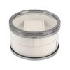 Hbaebdoo Grey Jewelry Box Round Double Layer Glass Dustproof Earrings Necklace Exquisite Box view 4