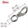 Fixed Spring Snap Leash Hook, Stainless Steel 316 Mini Fixed Snap Shackle,Quick Release Shackles with Fixed Round Ring Marine Boat Rigging Hardware (Optional: 72mm, 2) view 4