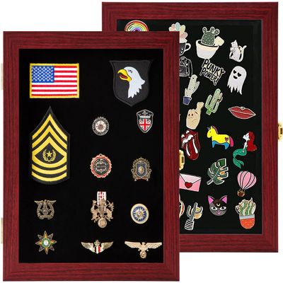 VERANI 11x14 Pin Display Case Pin Collection Display Box Military Medal Display Frame with Uv Protection Acrylic Door for Beach Tags Jewelry Insignia Ribbons Patches Insignia Ribbons Sport Pins
