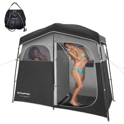 KingCamp Oversize Outdoor Shower Tents for Camping Dressing Room Portable Shelter Changing Room Shower Privacy Shelter Single/Double Shower Tent 83.841.782.6 inch