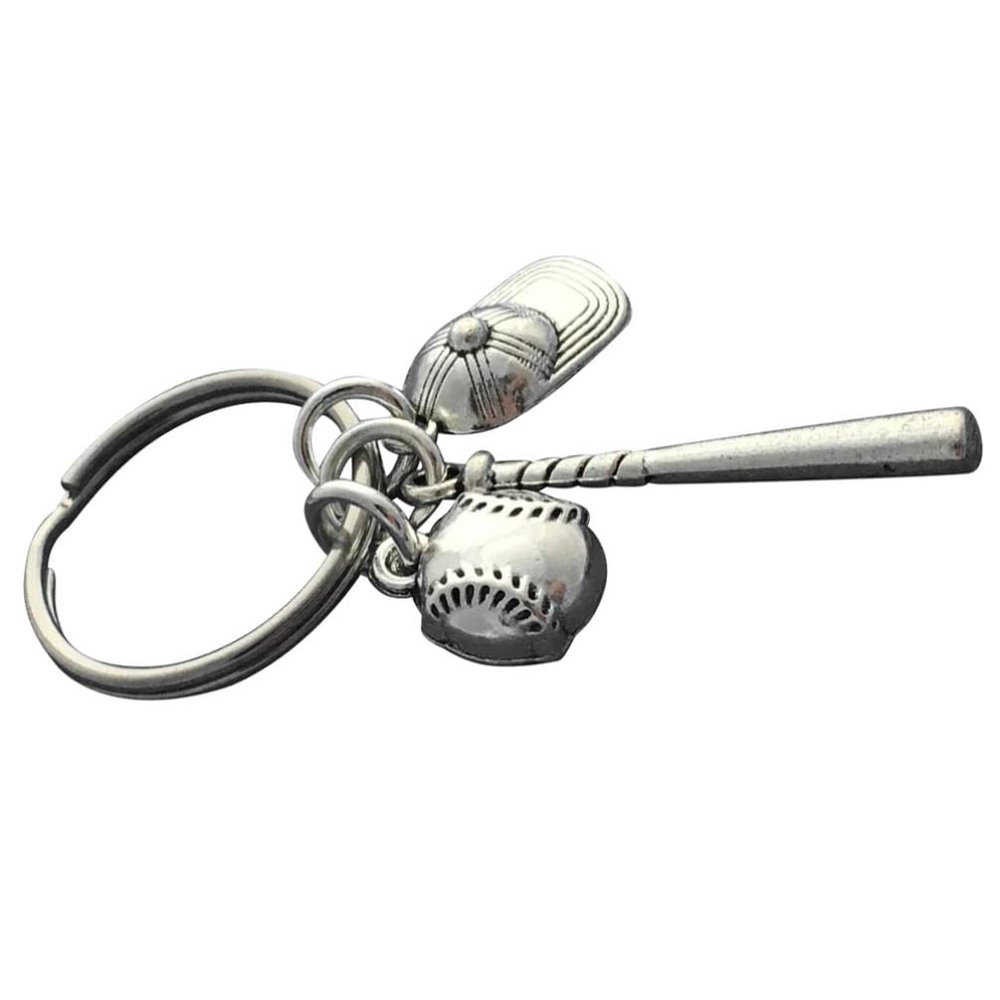 BESTOYARD Baseball Cap Keychain Mini Softball Keychain Baseball Bat Keychain Basketball Keychains for Boys Baseball Party Supplies Baseball Key Ring Kid Metal Child Bag Pendant Sports