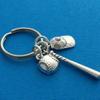 BESTOYARD Baseball Cap Keychain Mini Softball Keychain Baseball Bat Keychain Basketball Keychains for Boys Baseball Party Supplies Baseball Key Ring Kid Metal Child Bag Pendant Sports view 4