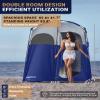 KingCamp Camping Shower Tent, Portable Outdoor Privacy Toilet & Changing Tent Windproof & Waterproof Easy Setup 1 or 2 Room Shelter with Shower Bag for Camping Hiking Beach view 2