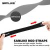 SAN LIKE 5pcs Fishing Rod Straps - 15cm Black Stretchy Tackle Holders for Casting Spinning and Fly Rods - Organize and Protect view 4