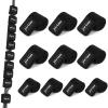 SAN LIKE 10pcs Fishing Rod Straps - 24cm Black Stretchy Tackle Holders for Casting Spinning and Fly Rods - Organize and Protect