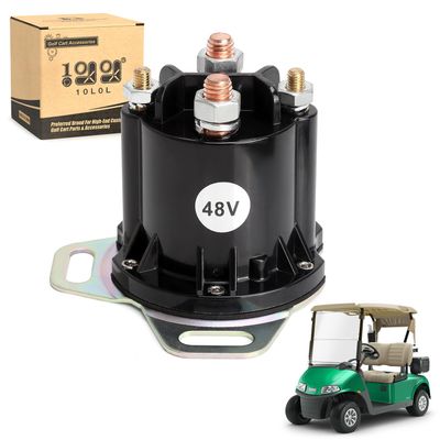 10L0L Golf Cart 48V Solenoid for EZGO RXV, 4 Terminal 150A, Replace OEM 624317, 649373