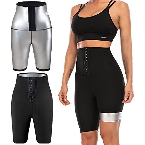 XXMU Sauna Sweat Pants for Women High Waist Slimming Shorts Compression Tights Workout Exercise Body Shaper Thighs Legging