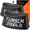 2-PCS 20x4 Heavy Duty Fat E-Bike Tire Tubes 20 x 4.0/4.5 TR4A-40L Scharder Valve (102/114-406) Inner Tubes Compatible with 20x4.0 20x4 20x4.25 20x4.50 Bike Bicycle Fat Tire Tubes view 1