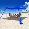 COMMOUDS Beach Tent Sun Shelter - UPF50+ Pop Up Beach Canopy with Sandbags & Sand Shovel & Windproof Poles, Portable Sun Shade for Beach, Camping, Picnics, Backyard (10x10FT) view 1