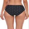 Ocean Blues Women's Black Polka Dot Strappy Bikini Bottom Full Coverage Swim Briefs Size Medium view 3