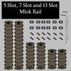 Gotical 13 Slots Picatinny Rail Section for Handguard Flat Dark Earth Fit for 21mm Picatinny/Weaver Rails (5, 7, 13 Slots 6 Pack - FDE) view 2