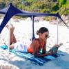 SUN NINJA Mini Beach Tent, UPF50+ Beach Shade Sun Shelter with Carry Bag, Partial Shade for 2 Adults, Family, Pets, Coolers & Valuable Items view 2
