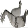 SS Calf Roper Engraved Spurs view 1