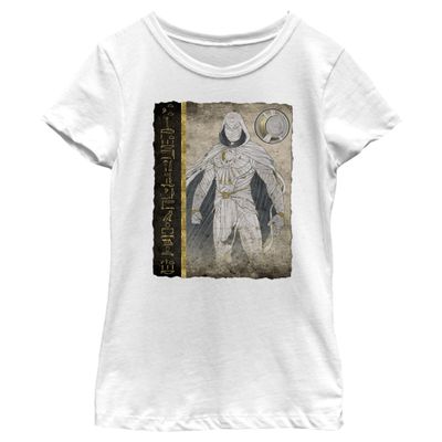 Fifth Sun girls Marvel Moon Knight Moon Knight Scroll Fragment Short Sleeve Tee T Shirt, White, X-Small US